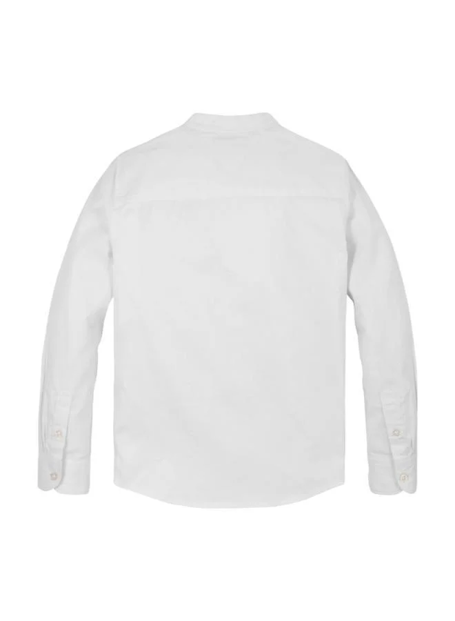 تومي هيلفيغر قميص MAO COLLAR بأكمام طويلة