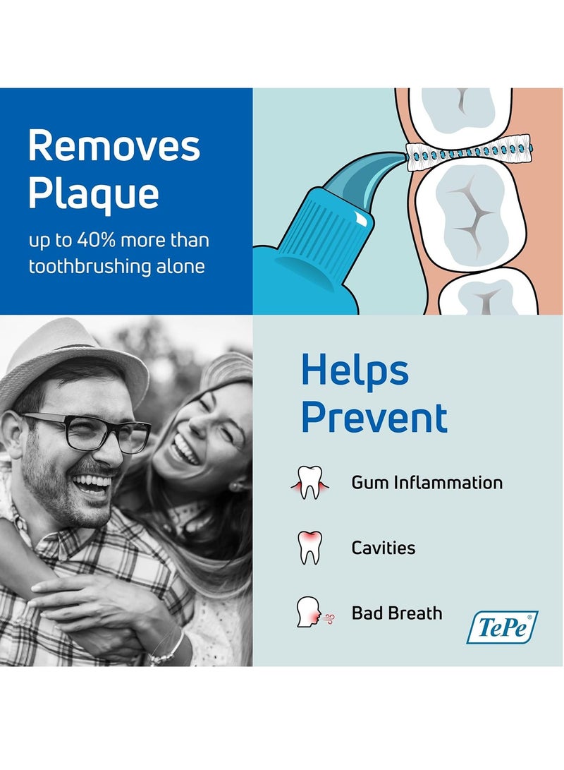 Tepe Interdental Brush Original, Soft Dental Brush for Teeth Cleaning, Pack of 6, 0.8mm, Large Gaps, Green, Size 5 - Image 2