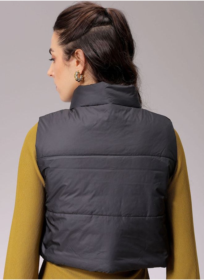 Freehand - Women Regular Fit Solid Quilted Jacket - Image 1