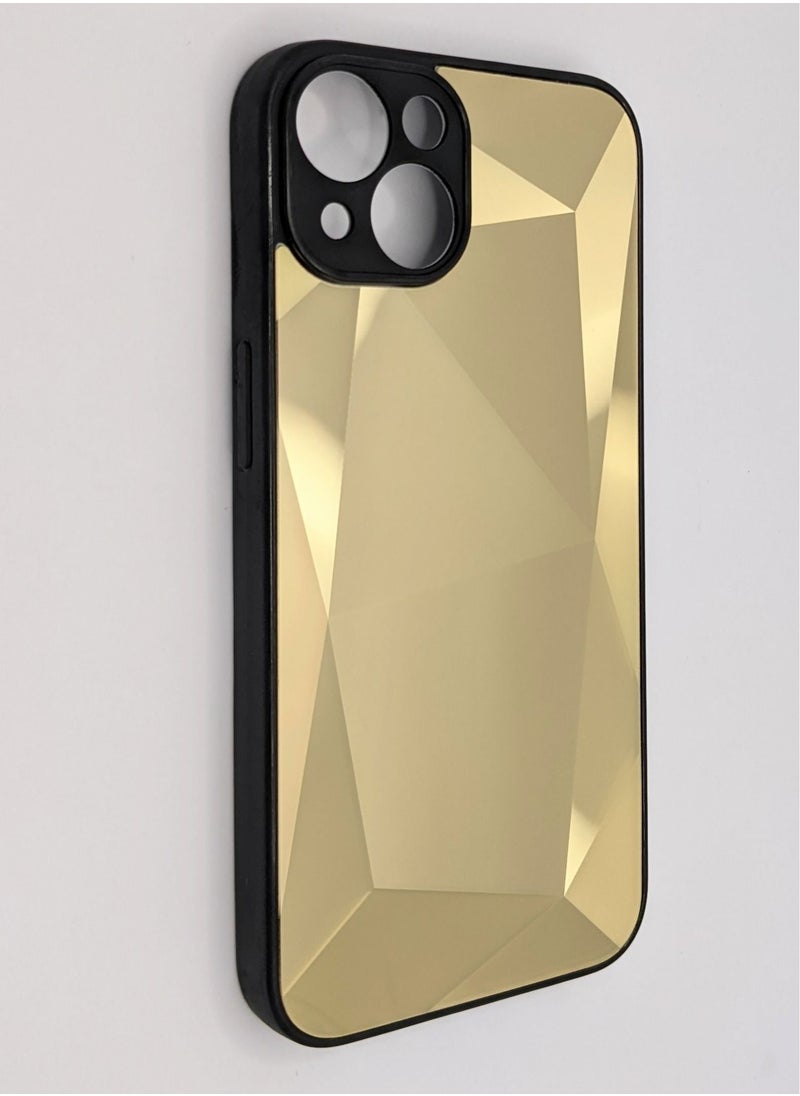 TWEGGON iPhone 14 6.1" Case, Protective Bling Mirror Diamond Phone Cover Case for iPhone 14 6.1" Sapphire Gold 