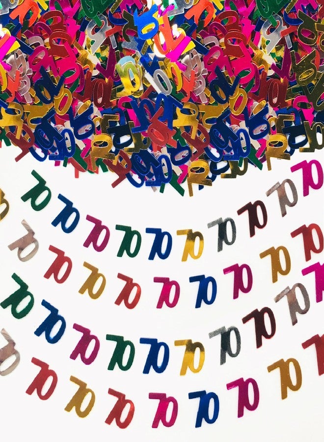 OJLDKTH زينة عيد الميلاد السبعين، زينة لامعة معدنية لحفلات عيد الميلاد السبعين، زينة طاولة لحفلات الذكرى السنوية وأعياد الميلاد والتقاعد. (70 لونًا) - Image 1