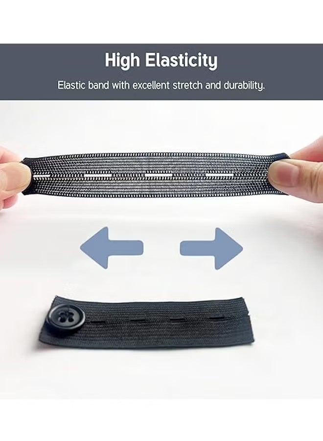 YJ 10-Piece Adjustable Elastic Button Extenders – Waistband Extenders for Jeans, Pants, and Trousers - Image 3