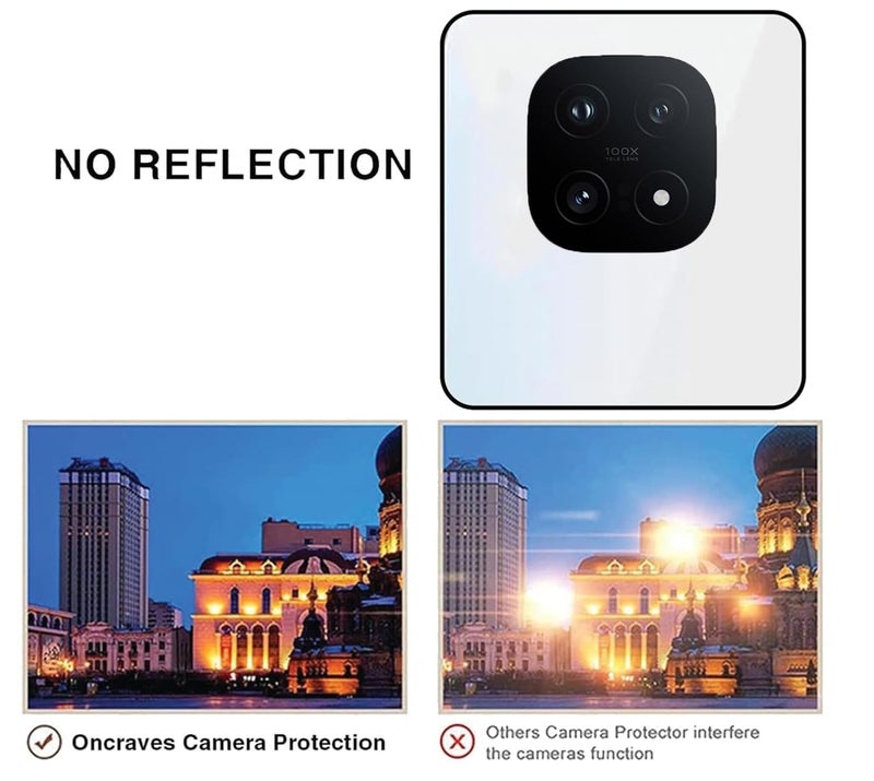 ZARALA Camera Lens Protector Compatible with iQOO 15 Aluminum Black Rings Compatible with Tempered Glass Aluminum Alloy Frame Individual Camera Lens Protector Cover Silver - Image 4