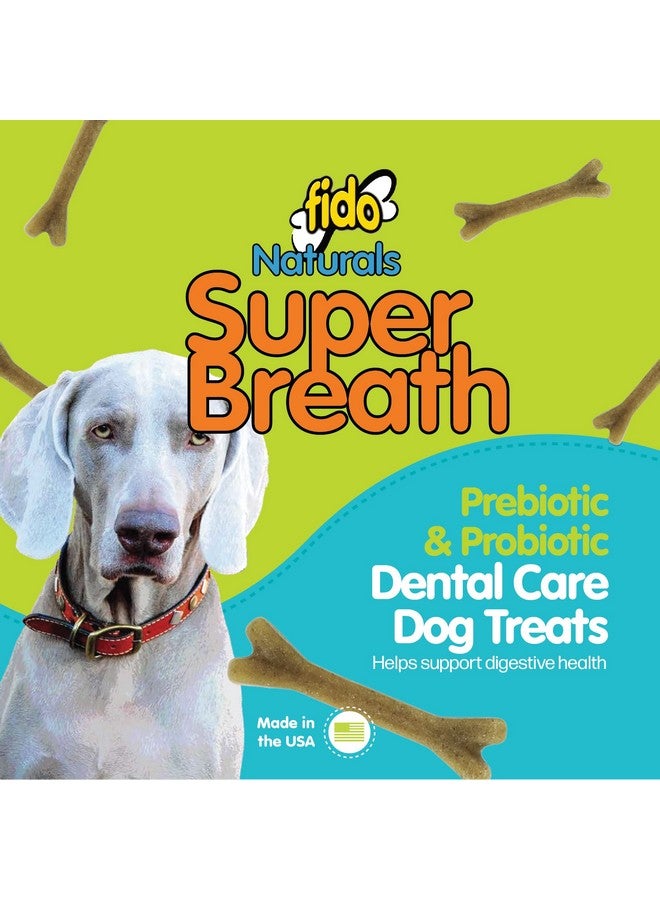 Fido Super Breath Dental Care Bones for Dogs - 8 Count Medium Dog Dental Treats for Medium Dogs (Made in USA) - Tasty Dog Dental Chews Help Reduce Plaque, Tartar Buildup, and Freshens Breath - Image 2
