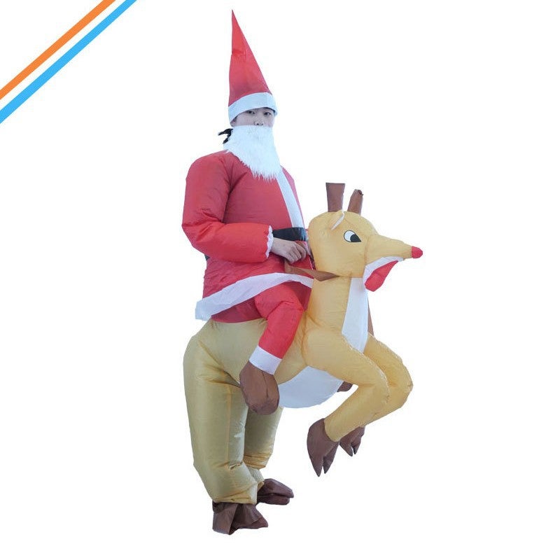 Christmas Elk Gingerbread Man Costume Party Party Stage Atmosphere Props Santa Claus Inflatable Costume - Image 1