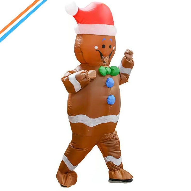 Christmas Elk Gingerbread Man Costume Party Party Stage Atmosphere Props Santa Claus Inflatable Costume - Image 3
