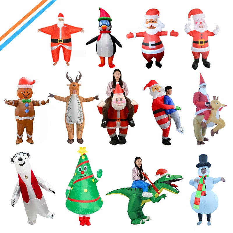 Christmas Elk Gingerbread Man Costume Party Party Stage Atmosphere Props Santa Claus Inflatable Costume - Image 2