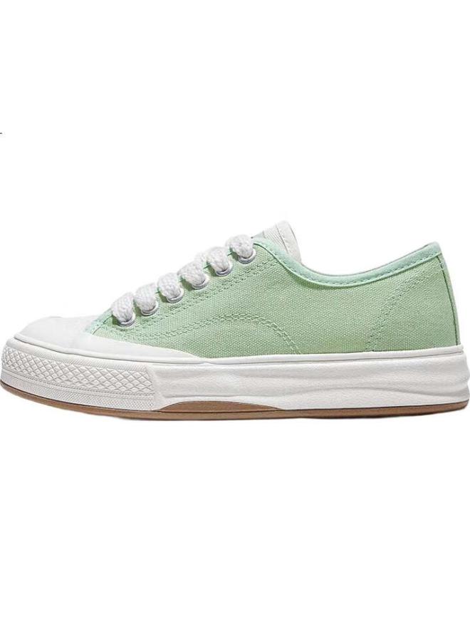 Leap Summer Breathable Canvas Shoes For Men And Women New Thick-Soled All-Match Couple Shoes Green Size 40 - Image 3
