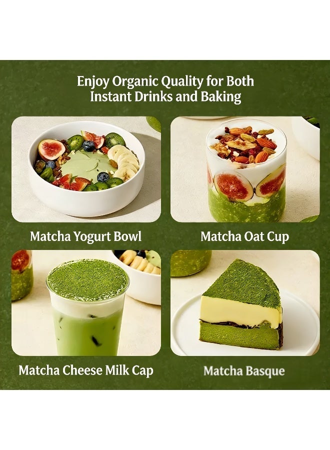 QANZIRE Oriental Chiti Matcha Powder - Premium Grade Ceremonial Grade Matcha, Authentic Japanese Style, Rich Umami Seaweed Flavor, Perfect for Lattes, Baking & Smoothies - Image 4