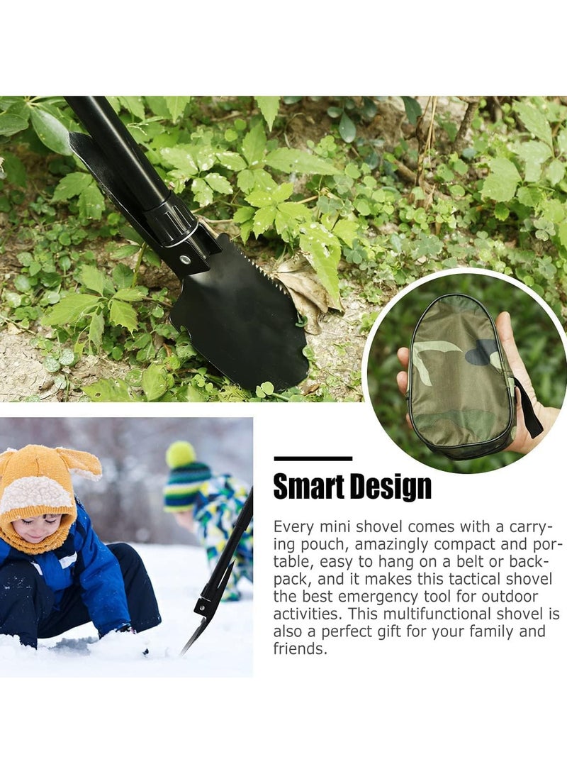Festive Gallery Multitool Mini Outdoor Camping Folding Shovel Multifunctional Portable Entrenching Tool Lightweight for Outdoor Hiking with Cover (Shoval SH07 Black)  - Image 5