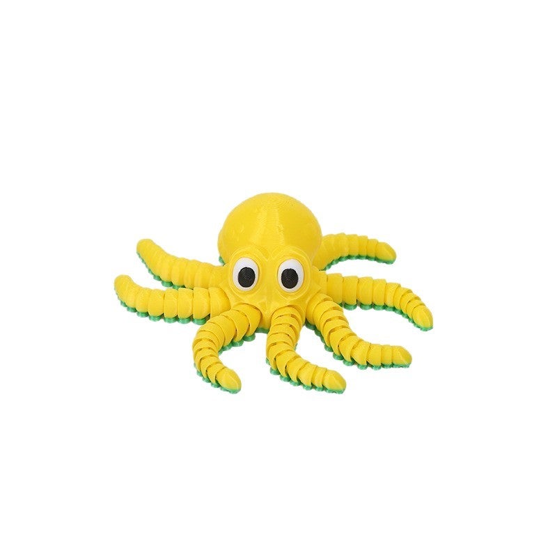 3D Printed Octopus Toy Flexible Joints Lifelike Decoration - Image 1