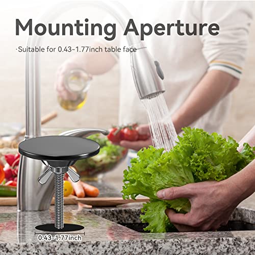 Ullnosoo Sink Hole Cover Black, Stainless Steel Metal 2" Kitchen Faucet Hole Cover Tap Hole Plug Matte Black for Leakage Prevention - Image 5