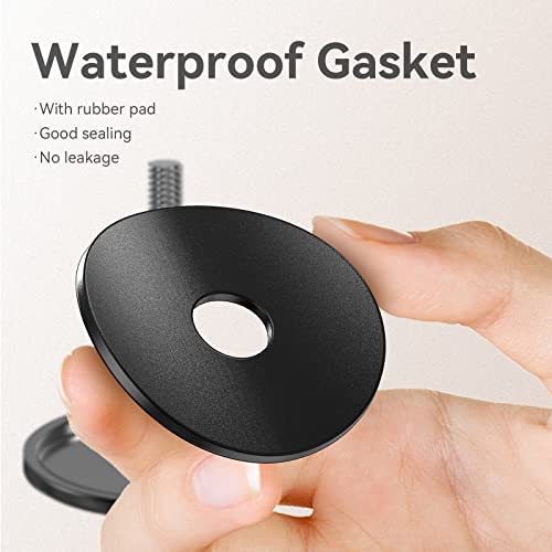 Ullnosoo Sink Hole Cover Black, Stainless Steel Metal 2" Kitchen Faucet Hole Cover Tap Hole Plug Matte Black for Leakage Prevention - Image 4