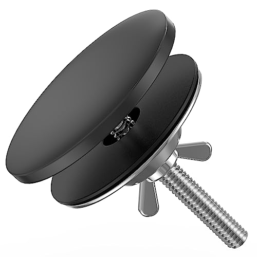 Ullnosoo Sink Hole Cover Black, Stainless Steel Metal 2" Kitchen Faucet Hole Cover Tap Hole Plug Matte Black for Leakage Prevention - Image 1