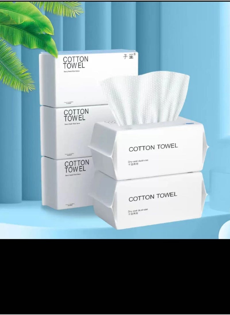Generic 1(package) Disposable  Face Towel，Ultra Soft Facial Tissue Towel， Dry Wet Dual Use Facial Tissue for Baby, Deeply Cleansing Make Up Thick Face Towel ,Gentle Makeup Removal, for Sensitive Skin Convenient ,for Outings and Travels  - Image 3