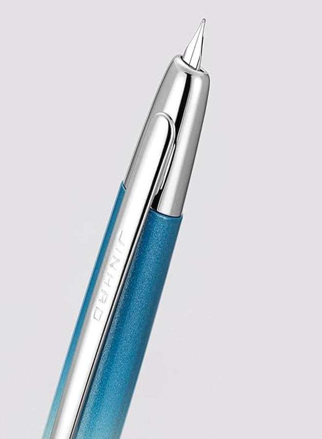 LUOSHI Jinhao 10 Capless Fountain Pen, Gradient Blue Retractable Fine Nib with Ink Converter Limited Edition Set - Image 4