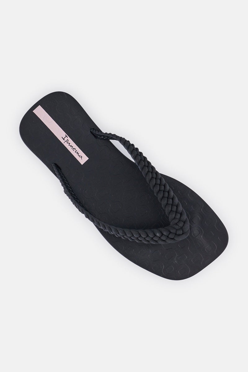 Ipanema Women Brand Logo Slip On Slippers, Black - Image 4