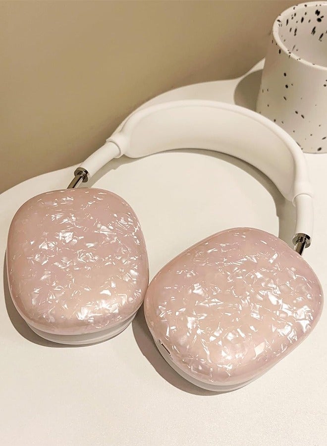 Sanda Case Cover for AirPods Max Headphones, Pink Pearl Shell TPU Ear Cups Cover, Lacquered Soft TPU Scratch Resistant Protective Ear Cups Airpods Max Headphone Case (Pink Shell) - Image 4