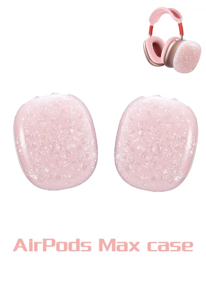 Sanda Case Cover for AirPods Max Headphones, Pink Pearl Shell TPU Ear Cups Cover, Lacquered Soft TPU Scratch Resistant Protective Ear Cups Airpods Max Headphone Case (Pink Shell) - Image 1