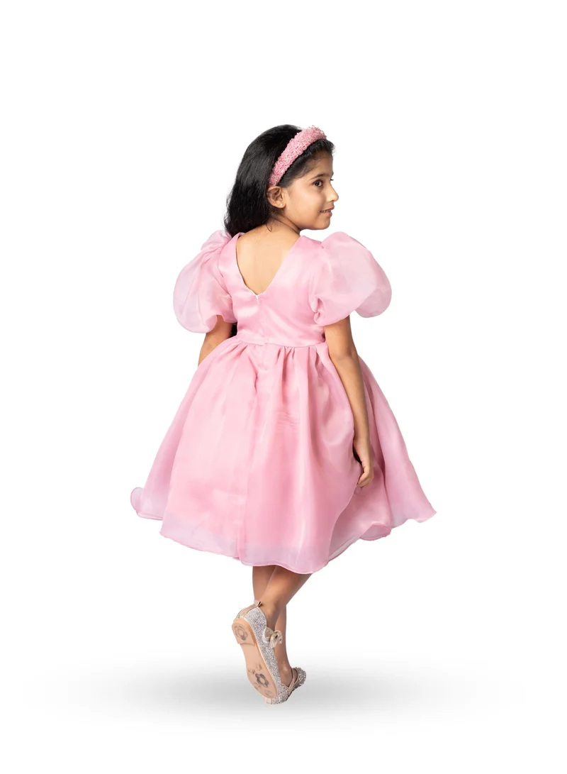 D'Daniela Tulip Party Dress-Dark Pink
