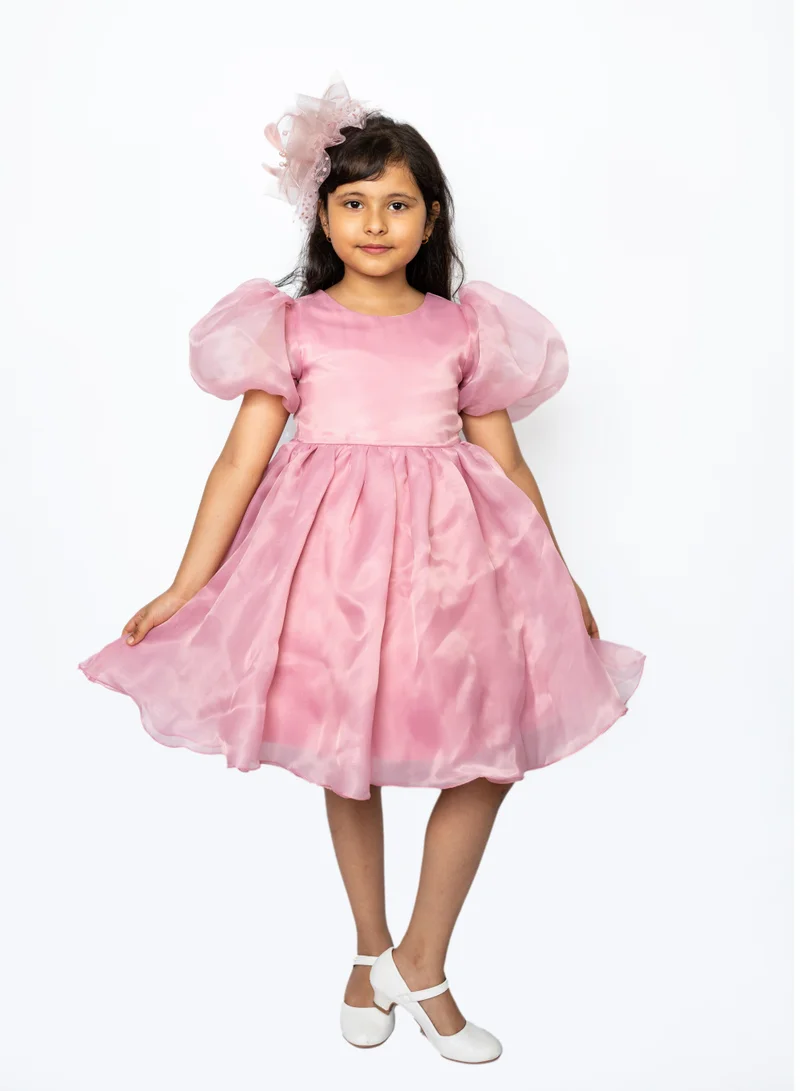 D'Daniela Tulip Party Dress-Dark Pink