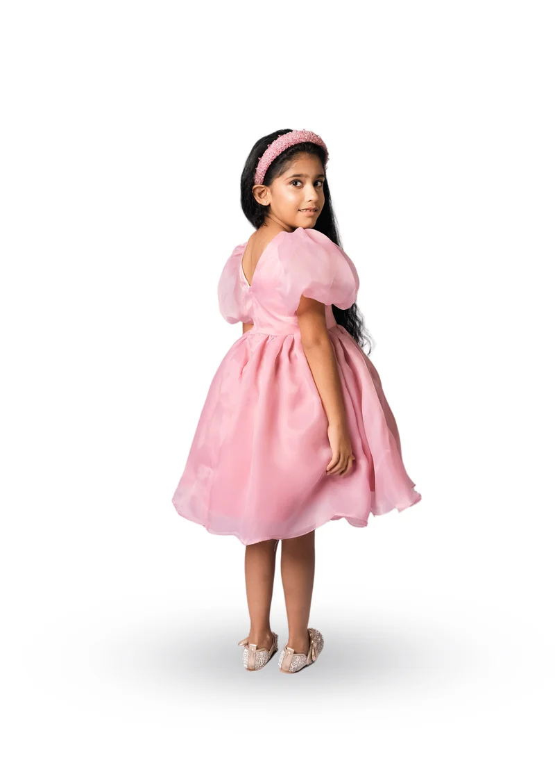 D'Daniela Tulip Party Dress-Dark Pink