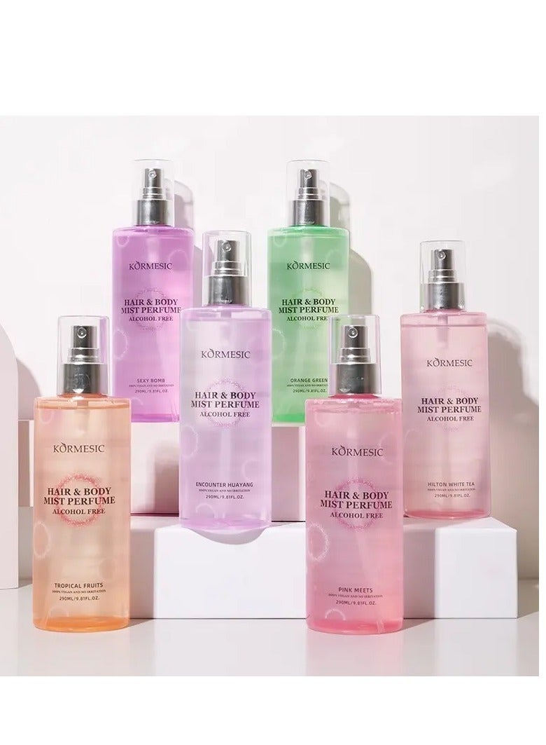 Kormesic معطر للشعر والجسم خالي من الكحول هيلتون وايت تي 290 مل - Image 3