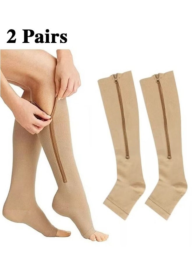 Medical Compression Leg Brace with Zipper for Easy Control 2 Pairs - pzsku/ZDF3A138C44B4AD9625BDZ/45/_/1732845592/f5646a97-4fe0-4942-90f5-184a13f8585b