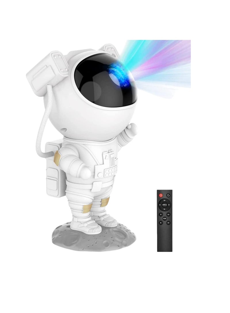 Star Projector Galaxy Night Light, Astronaut Starry LED Lamp With Timer, Lightweight And Portable Kids Star Projector, Durable Night Lamp For Kids Bedroom, (1pc, White)  - Image 1