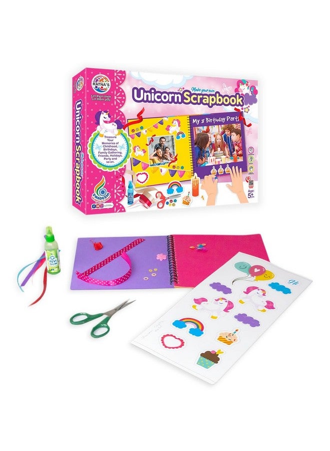 راتاناز مجموعة أدوات RATNA'S Unicorn Scrapbook DIY للفنون والحرف اليدوية، هدية مثالية للفتيات والأولاد من سن 5 سنوات فما فوق - Image 1