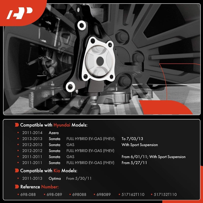 A-Premium Front Suspension Steering Knuckles Set - Image 2