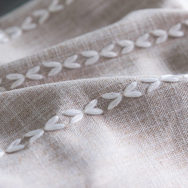 RoomTalks Boho Farmhouse Curtains for Bedroom Living Room 84 Inch Length in Tan French Cabin Rustic Country Cute Cotton Polyester Window Curtain Panels Bohemian Chic Tassel Draperies, 84â€™â€™L x 52â€™â€™W - Image 5