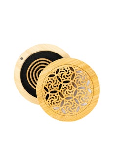 Incense Holder Wooden, Round Incense Burner for Home, Office, Fire Proof