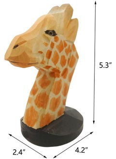 Generic Wood Handcarved Animal Glasses Stand Sunglass Holder Display Desktop Eyeglassed Holder Holiday Decoration Gift for Home Office（Giraffe）  - Image 3
