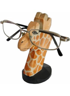 Generic Wood Handcarved Animal Glasses Stand Sunglass Holder Display Desktop Eyeglassed Holder Holiday Decoration Gift for Home Office（Giraffe）  - Image 1