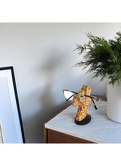 Generic Wood Handcarved Animal Glasses Stand Sunglass Holder Display Desktop Eyeglassed Holder Holiday Decoration Gift for Home Office（Giraffe）  - Image 2