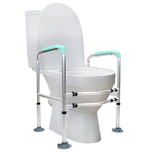 Rehamo Commode Surround with Armrests – Adjustable Toilet Safety Frame & Support Stand for Elderly | Folding Bathroom Support for Seniors | Lightweight Commode Support | 1 Year Warranty - Image 1