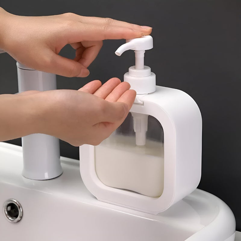 Dustex Dustex 300ml Plastic Empty Hand Liquid Soap Dispenser Bottle | Handwash Bottle for Wash Basin | Refillable Shampoo Lotion Bottle with Pump Head, Ideal for Kitchen Bathroom & Sink or Shower  - Image 1