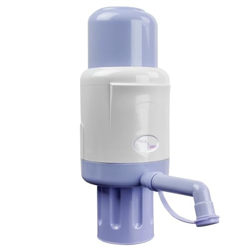 TERA PUMP TRPMW200 Manual Water Pump for 5 Gallon Bottles, Manual Hand Pressure Water Dispenser, Fits Most 2-6 Gallon Bottles, 3 Tube Lengths with Sanitary Cap, BPA-Free - Image 1