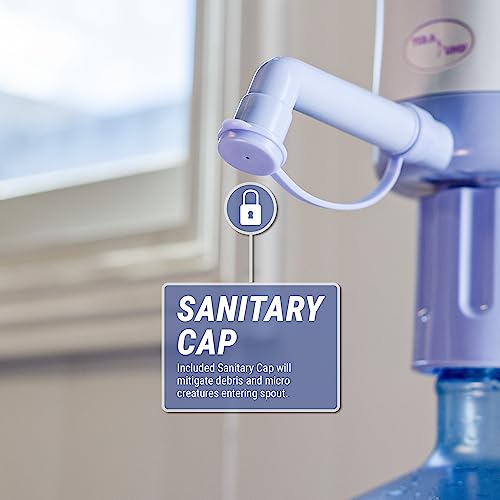 TERA PUMP TRPMW200 Manual Water Pump for 5 Gallon Bottles, Manual Hand Pressure Water Dispenser, Fits Most 2-6 Gallon Bottles, 3 Tube Lengths with Sanitary Cap, BPA-Free - Image 5