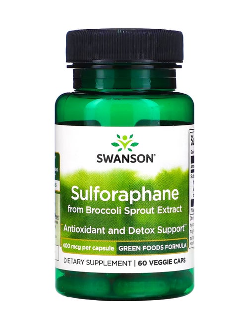 Sulforaphane from Broccoli Sprout Extract, 400 mcg, 60 Veggie Caps