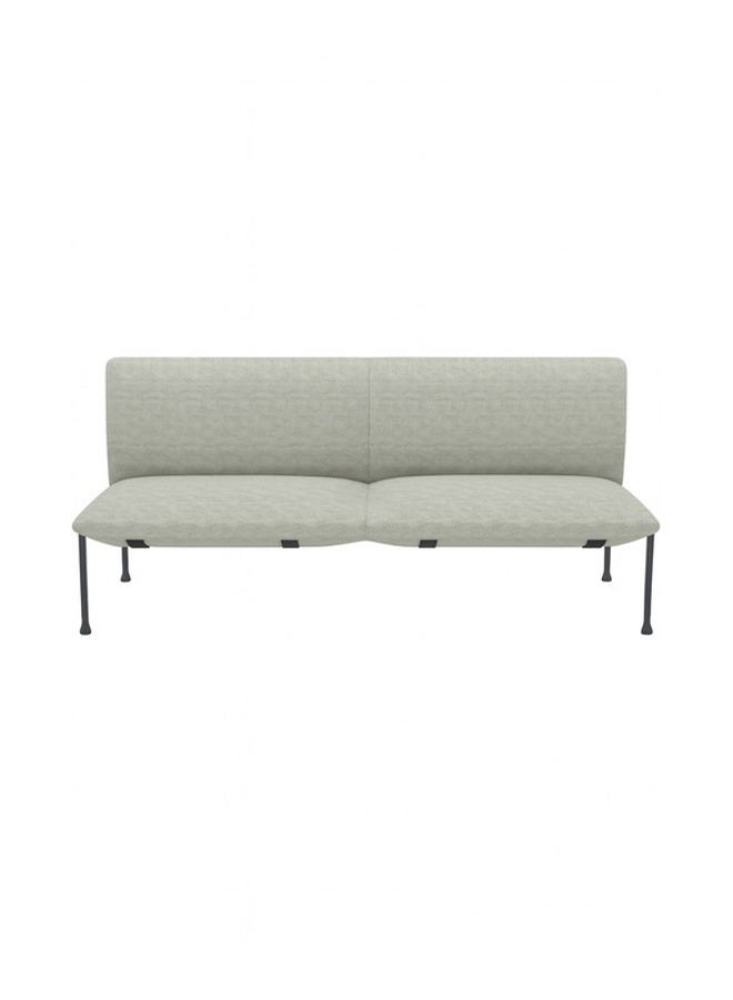 YI ONE 2-Seater Armless Sofa – Modern Fabric Reception Sofa with Steel Frame & High-Density Foam for Office, Lounge & Home Use – Comfortable No-Arm Waiting Room Couch (147 x 73.5 x 75 cm) - Image 2