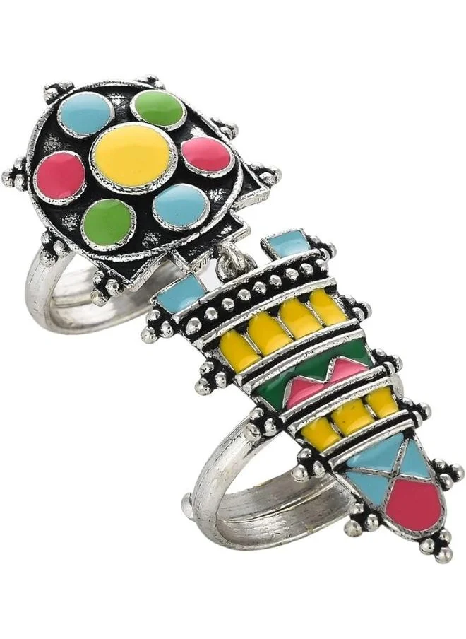 فويلا Folklore Long Coloured Enamel Finger Ring