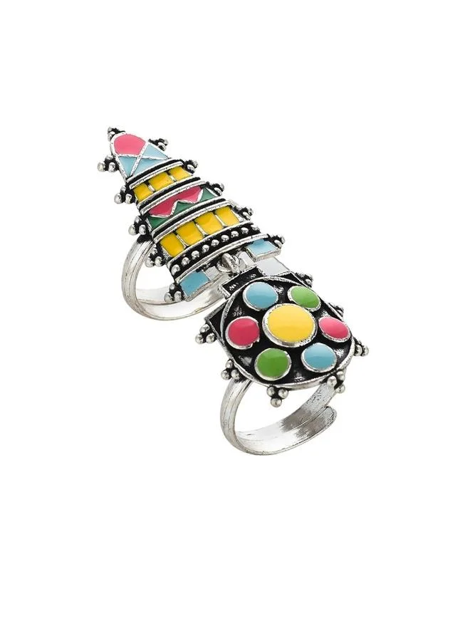 فويلا Folklore Long Coloured Enamel Finger Ring