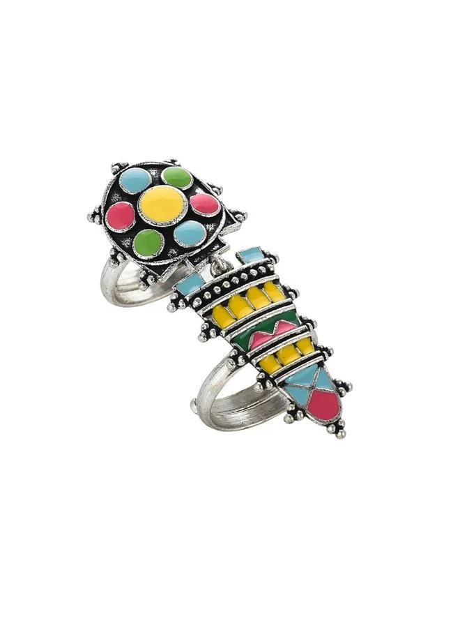 فويلا Folklore Long Coloured Enamel Finger Ring