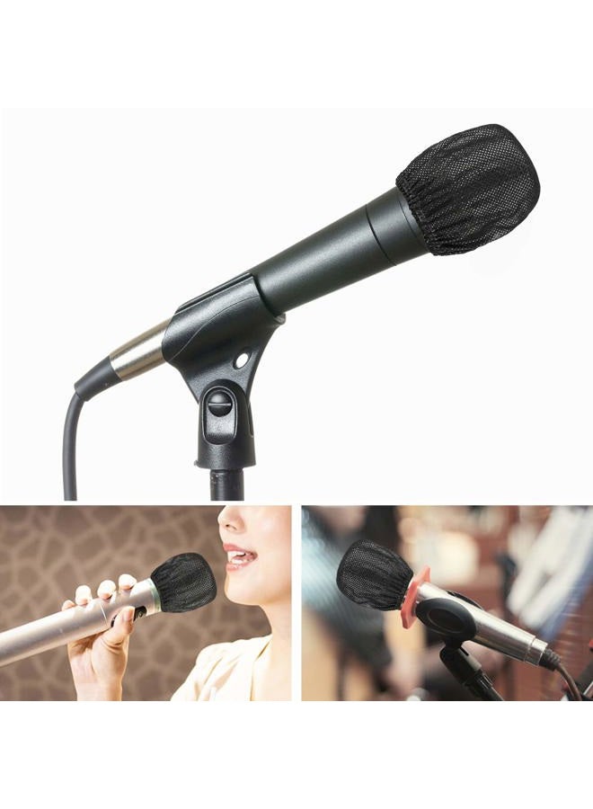 buluker LDS-JL 200 Pcs Disposable Microphone Cover Non-Woven Handheld Microphone Windscreen Protective Cap for Recording Room, KTV and Any Shared Environment (Black) - Image 5