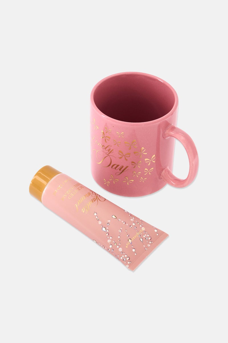 VOTUM 3 Pieces Cozy Fluffy Socks And Hand Cream With Mug Gift Set  - Image 3