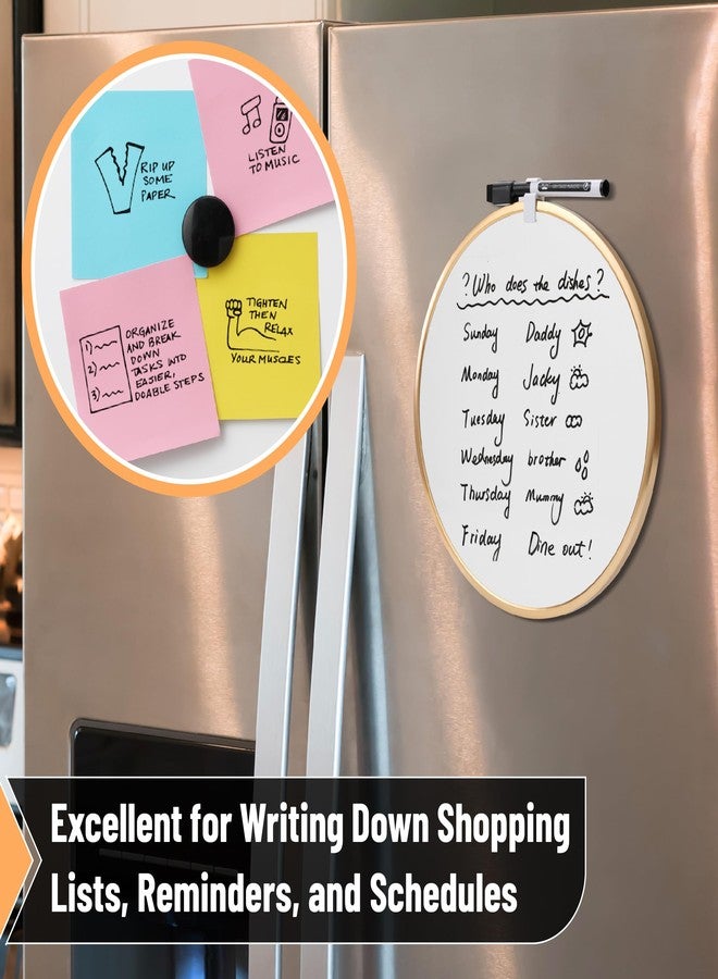 Mr. Pen- Round Dry Erase Board, 11.5” with a Black Dry Erase Marker, Gold Frame, Small White Board, White Board for Kids, White Board for Students, Small Dry Erase Board, Mini White Board - Image 4