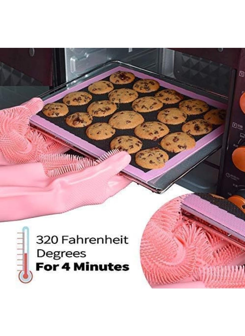 JAJEEK FLOPRO Silicone Scrubbing Gloves with Textured Palms and Fingers – Heat-Resistant, Durable & Flexible Cleaning Gloves for Kitchen, Dishes, Pet Care & Household Use – Easy to Clean, Reusable & Eco-Friendly Design - Image 2