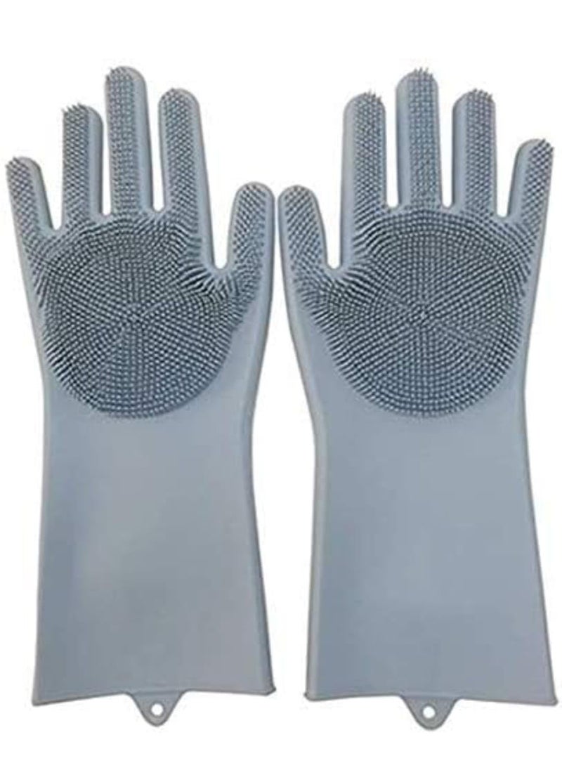 JAJEEK FLOPRO Silicone Scrubbing Gloves with Textured Palms and Fingers – Heat-Resistant, Durable & Flexible Cleaning Gloves for Kitchen, Dishes, Pet Care & Household Use – Easy to Clean, Reusable & Eco-Friendly Design - Image 4